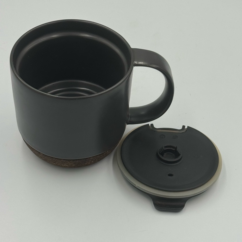 STARBUCKS 2016 Cork Bottom Mug Coffee Mug Gray Ceramic 12 oz - Picture 7 of 8